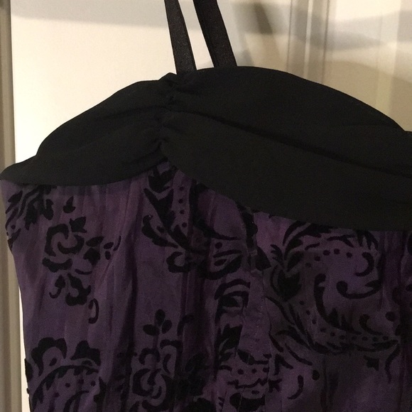 Deep Purple & Black Sequins Bustier - Picture 4 of 11